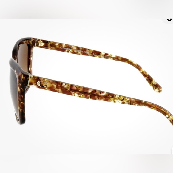 COACH Elegant Brown Tortoise Shell Sunglasses main image 6